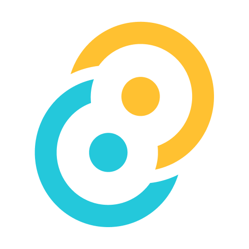 StoryScreen app icon: interlocking teal and amber rings